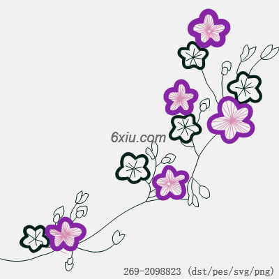 svg矢量绣花图下载