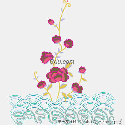 svg矢量绣花图下载