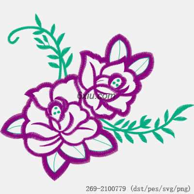 svg矢量绣花图下载