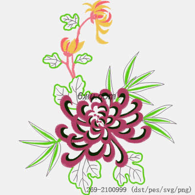 svg矢量绣花图下载