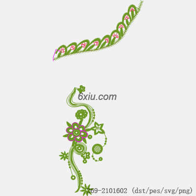 svg矢量绣花图下载