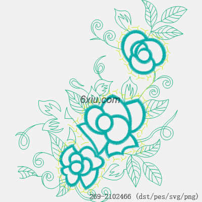 svg矢量绣花图下载