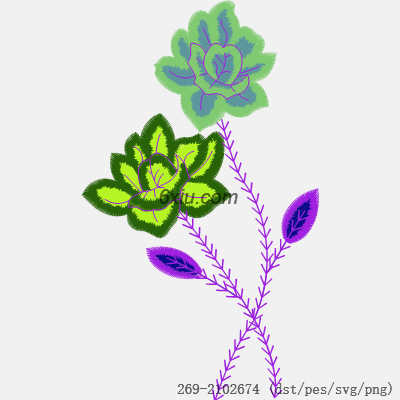 svg矢量绣花图下载