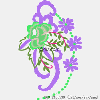 svg矢量绣花图下载