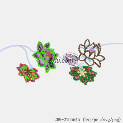 svg矢量绣花图下载