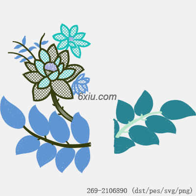 svg矢量绣花图下载