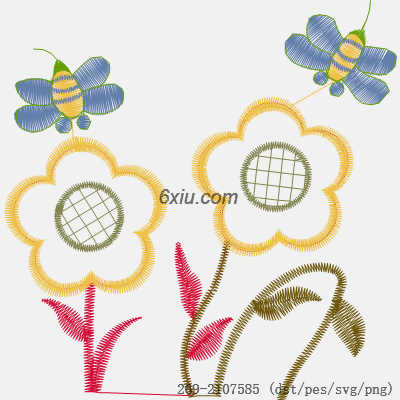 svg矢量绣花图下载