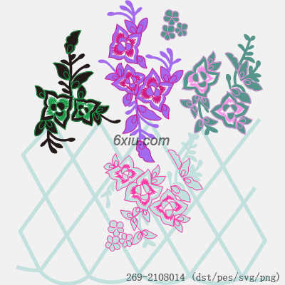 svg矢量绣花图下载