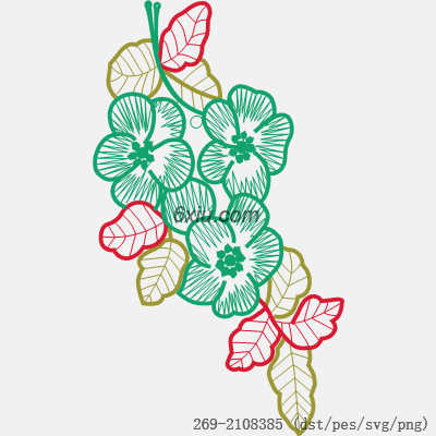 svg矢量绣花图下载
