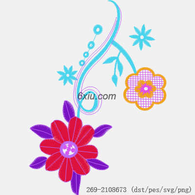 svg矢量绣花图下载