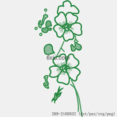 svg矢量绣花图下载
