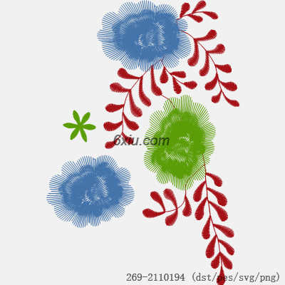 svg矢量绣花图下载