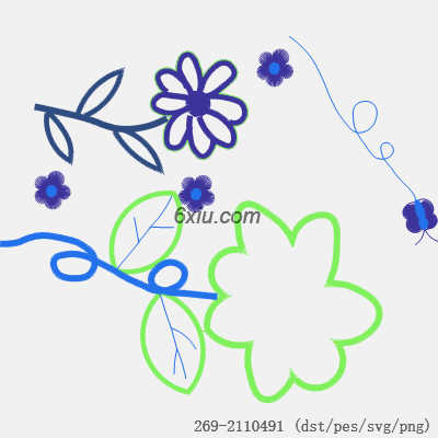 svg矢量绣花图下载