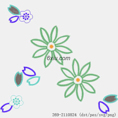 svg矢量绣花图下载