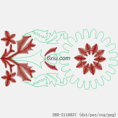svg矢量绣花图下载