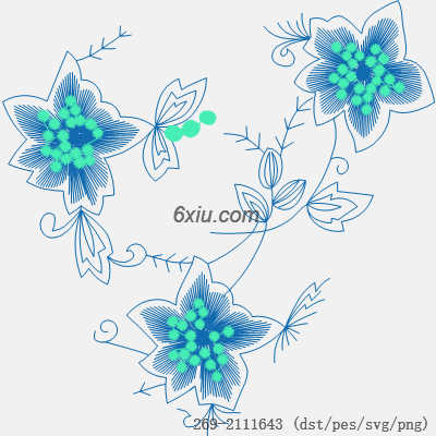 svg矢量绣花图下载