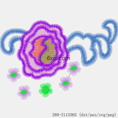 svg矢量绣花图下载