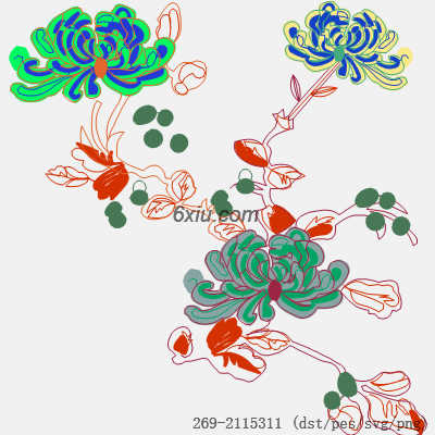 svg矢量绣花图下载