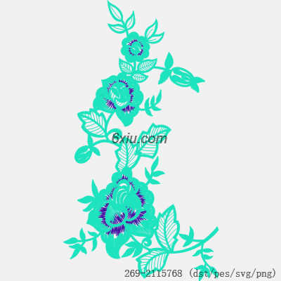 svg矢量绣花图下载