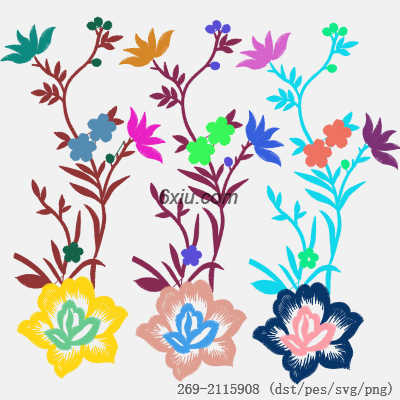 svg矢量绣花图下载
