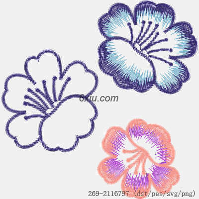 svg矢量绣花图下载