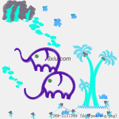svg矢量绣花图下载