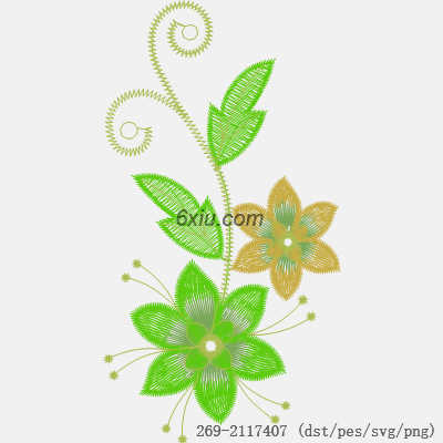 svg矢量绣花图下载