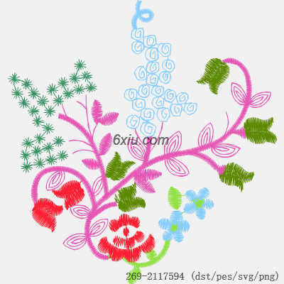 svg矢量绣花图下载