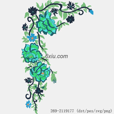 svg矢量绣花图下载