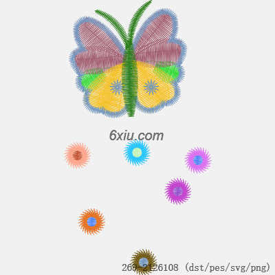 svg矢量绣花图下载