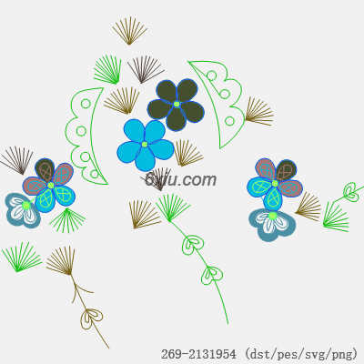 svg矢量绣花图下载