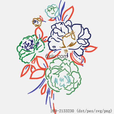 svg矢量绣花图下载