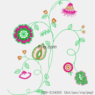svg矢量绣花图下载