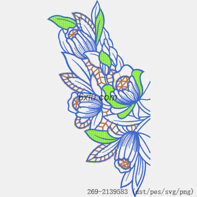 svg矢量绣花图下载