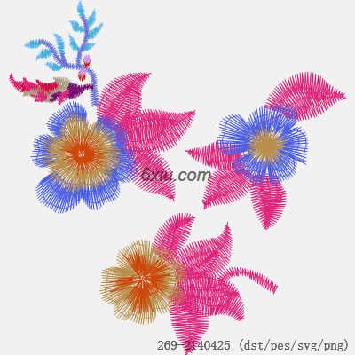 svg矢量绣花图下载