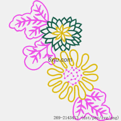 svg矢量绣花图下载