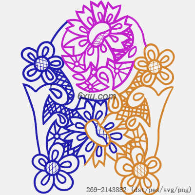 svg矢量绣花图下载