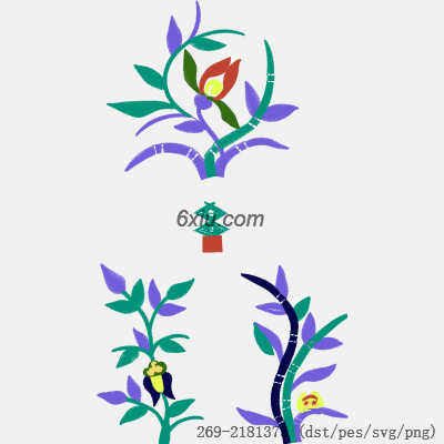 svg矢量绣花图下载