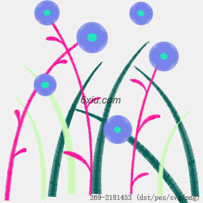 svg矢量绣花图下载
