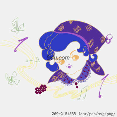 svg矢量绣花图下载