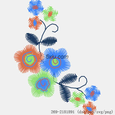 svg矢量绣花图下载