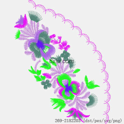 svg矢量绣花图下载