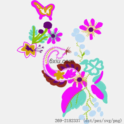 svg矢量绣花图下载