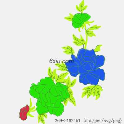 svg矢量绣花图下载