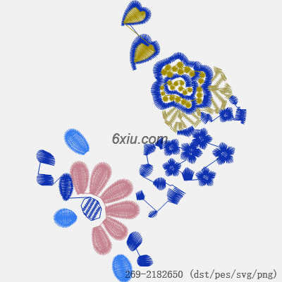 svg矢量绣花图下载