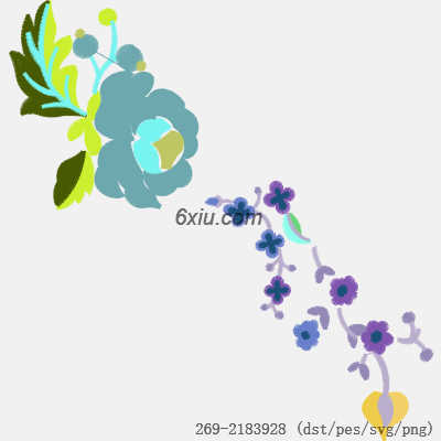svg矢量绣花图下载