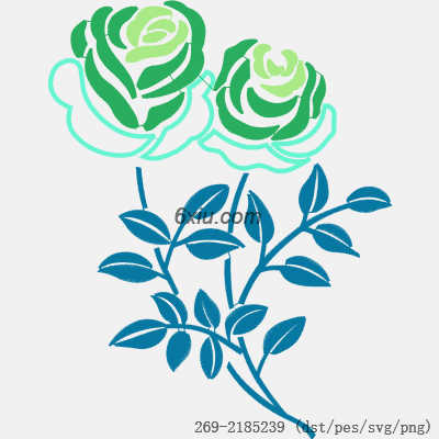 svg矢量绣花图下载
