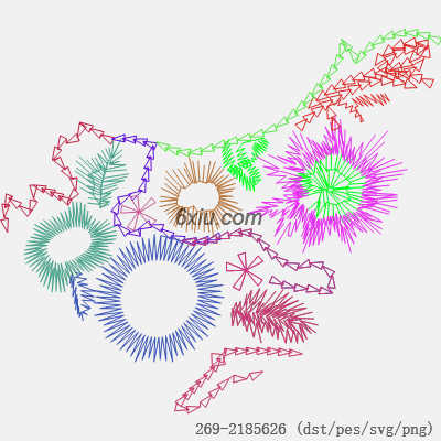 svg矢量绣花图下载