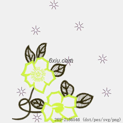 svg矢量绣花图下载