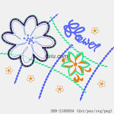 svg矢量绣花图下载